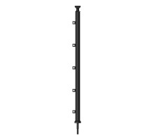 Hliníkový stĺpik HR 40 mm 100/5 horné kotvenie na chemickú kotvu Black